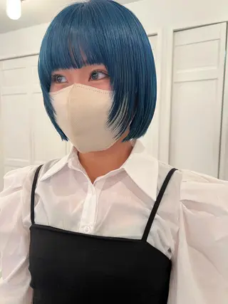 カラー ブリーチカラー🎀 韓国風/寺門美優のヘアスタイル