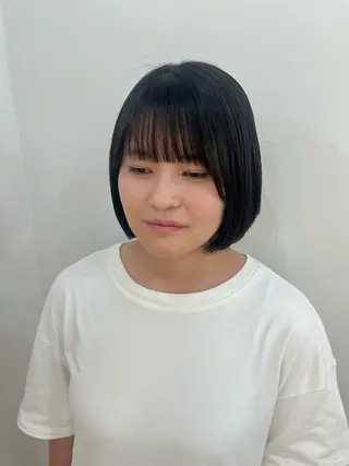 ショート 暖色カラー/パラッと Bob/モエのヘアスタイル