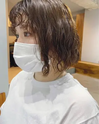 パーマ ボブパーマコテ巻き風 パーマNo1深江秀平のヘアスタイル