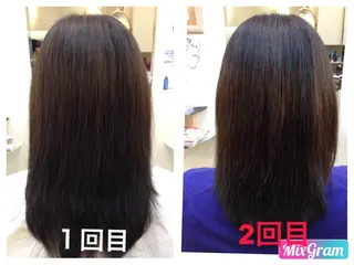 ミディアム カラー 縮毛矯正モデル募集中 美容室HATSUのヘアスタイル