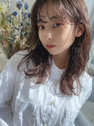 ミディアム ブリーチ毛でもできる 髪質改善縮毛MIHOのヘアスタイル