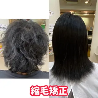 ミディアム 縮毛矯正モデル募集中 美容室HATSUのヘアスタイル
