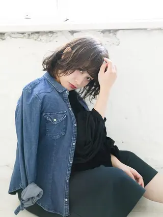 ミディアム カラー パーマ TOPstylist ✂️フセケイタ✂️のヘアスタイル