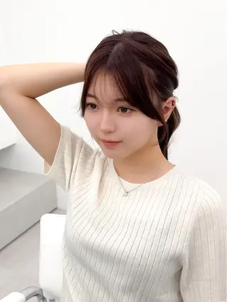 ミディアム カラー ヘアアレンジ 顔周り&ミディアム 特化/池袋/kokiのヘアスタイル
