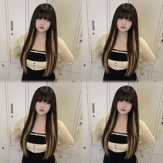 ロング 🦋REISA🦋 エクステ×ハイトーンのヘアスタイル