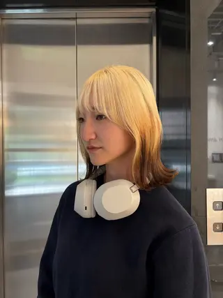 ミディアム 艶髪໒꒱／透明感 カラー🍀_そら🪽のヘアスタイル