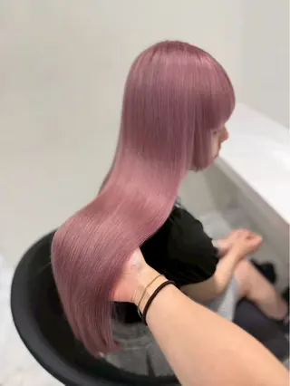 ロング カラー ハイトーンカラー💞 くるみ🎀のヘアスタイル