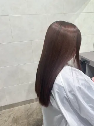 セミロング パーマ 縮毛矯正 特化生田のヘアスタイル