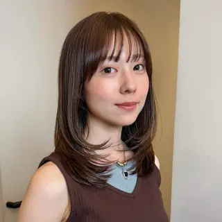 ミディアム カラー SAKI 新宿のヘアスタイル