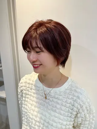 ショート カラー 🌝ぷる艶ハイトーン 柔らかヘア🍅まあやのヘアスタイル