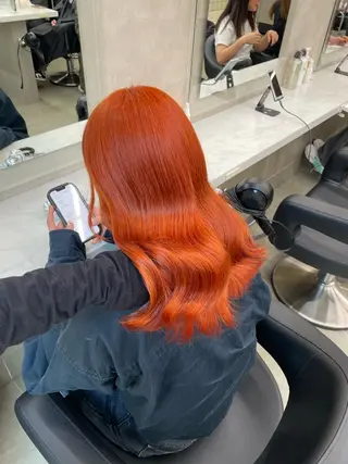 セミロング カラー ヘアアレンジ 💗横浜美容室 💗HARUNAのヘアスタイル