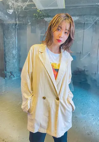 ミディアム カラー 一ノ瀬 暁のヘアスタイル