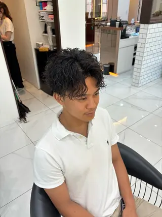 パーマ メンズ メンズパーマ/ メンズカット/仙田旭のヘアスタイル