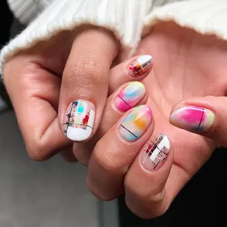 ロング カラー ヘアアレンジ キッズ ネイル マツエク・マツパ 福田 加奈のネイルデザイン