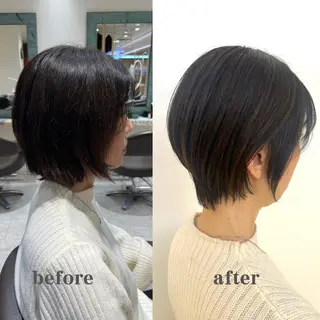 ショート レイヤー/似合わせ カット横川夕華🫧のヘアスタイル