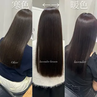 セミロング カラー ヘアアレンジ ボブ /ニュアンス/ satomi🧸💖のヘアスタイル
