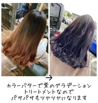 ロング カラー ハイライト/インナー /ブリーチ/レイヤーのヘアスタイル