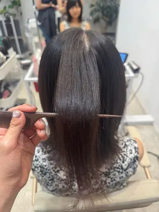 ロング 透明感カラー／ パーマ／まりなのヘアスタイル