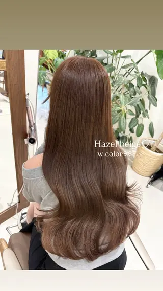 ロング カラー ブリーチなしWカラー 🎀韓国ヘア/amiのヘアスタイル
