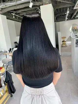 ロング カラー パーマ 大和市の白髪ぼかし 職人￤柳川拓哉のヘアスタイル