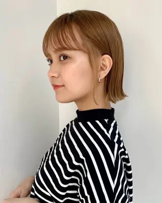 ショート ボブ/暖色カラー 🎧 kei 🎀のヘアスタイル