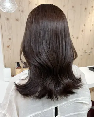 ロング カラー 新宿/韓国ヘア/ 髪質改善ストレートのヘアスタイル