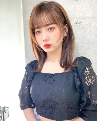 ミディアム カラー 似合わせレイヤー 🇰🇷荒木洋文のヘアスタイル