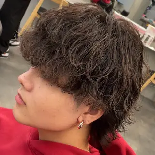 ミディアム パーマ ヘアアレンジ メンズ fifth 石川 凪のヘアスタイル