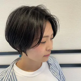 ショート 小顔カット✨ 透明感カラー/村上のヘアスタイル