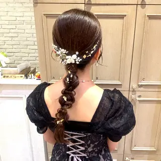 ヘアアレンジ 🇰🇷韓国レイヤー 多幸感メイク🤍のヘアスタイル