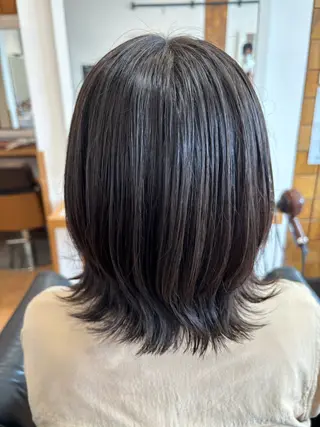 ミディアム 秋山知穂🧸縮毛矯正 ショート新越谷南越谷のヘアスタイル