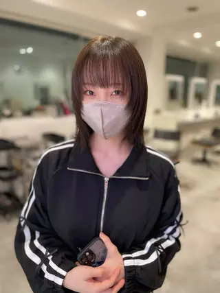 ミディアム カラー 京都美容師 塩のヘアスタイル