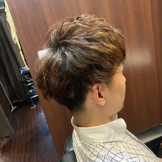 ショート パーマ メンズ 浅見 天翔のヘアスタイル