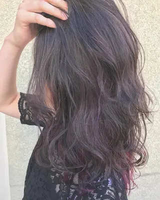 セミロング カラー 🍋透け感カラー🍃 オリーブ🍐Kahoのヘアスタイル