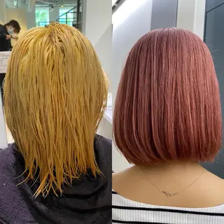 ミディアム カラー ハイトーンヘア/ 島崎　タクミのヘアスタイル