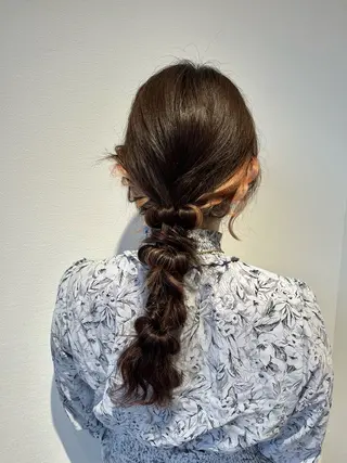 ヘアアレンジ 低ダメ高明度 低ダメ高明度ハイトンのヘアスタイル