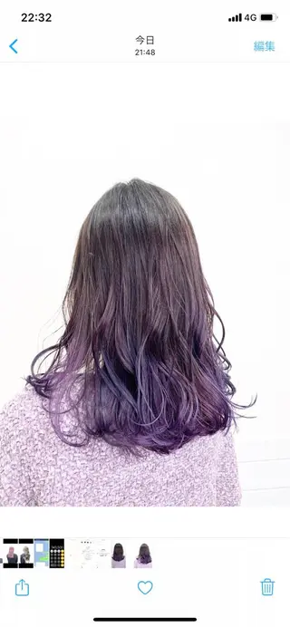 セミロング カラー lucia RYOのヘアスタイル