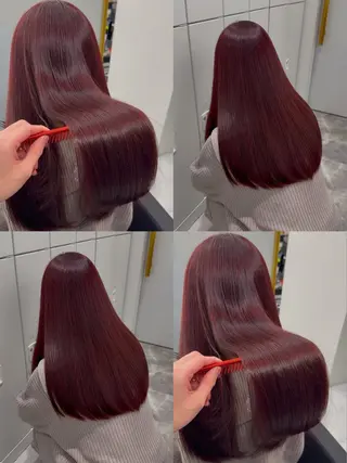 ロング カラー 🍒暖色🍒ブリーチ なしカラー/たくみ。のヘアスタイル