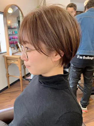 ショート 縮毛矯正/ショート/ レイヤー/畑中正敏のヘアスタイル