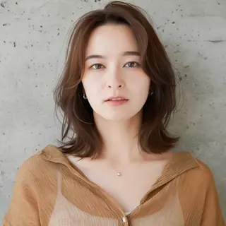 ミディアム ハッシュカット 田窪珠妃のヘアスタイル