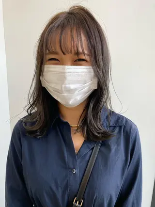 セミロング カラー ヒラノホナミ 🫧透ける艶髪🫧のヘアスタイル