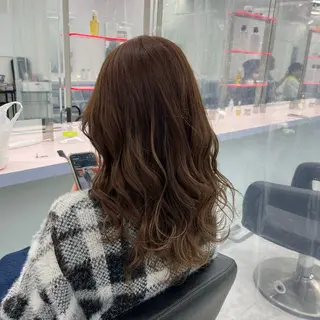 セミロング カラー パーマ ヘアアレンジ メンズ 🤍透明感カラー🤍 似合わせ🤍AINEのヘアスタイル