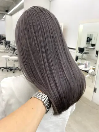 ミディアム カラー 新美 蓮のヘアスタイル