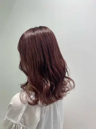 セミロング カラー ヘアアレンジ mai🍑暖色カラー /レイヤー💖のヘアスタイル