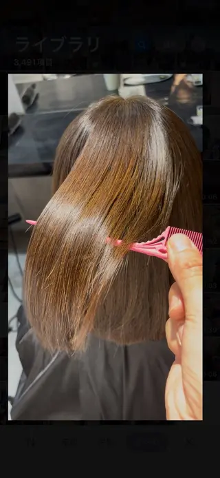 ミディアム 溝渕朋也 /髪質改善ストレートのヘアスタイル