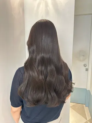 ロング カラー パーマ 安丸 結夏のヘアスタイル