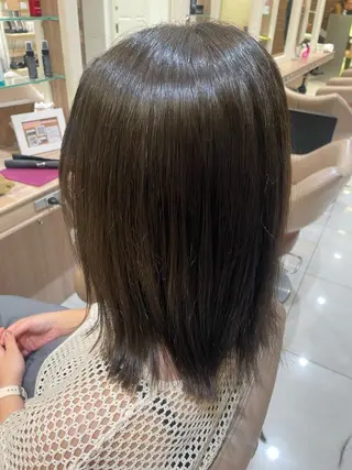 ミディアム カラー パーマ 韓国ヘアメイク🎀/ 縮毛矯正✨山本媛香のヘアスタイル