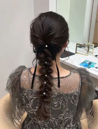 ヘアアレンジ 束感まつ毛/京都 優春🎀💭のマツエク・マツパデザイン
