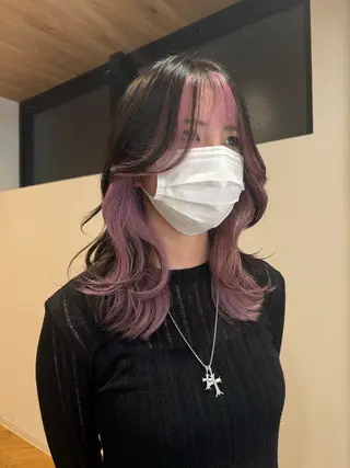 セミロング カラー マイ /暖色カラーのヘアスタイル