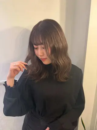 ミディアム カラー ヘアアレンジ 永野 みゅうのヘアスタイル